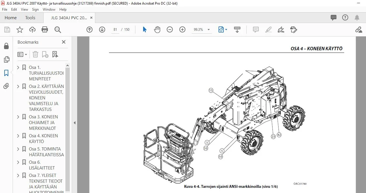 JLG 340AJ PVC 2007 Käyttö- ja turvallisuusohje (31217269)-PDF DOWNLOAD ( finnish) - Image 3