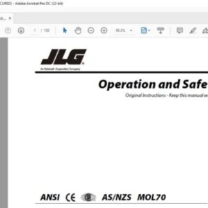 JLG 340AJ PVC 2007 Operation & Safety Manual (31217117)- PDF DOWNLOAD En
