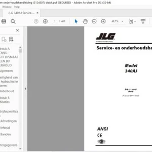 JLG 340AJ Service- en onderhoudshandleiding (3124507) - PDF DOWNLOAD dutch