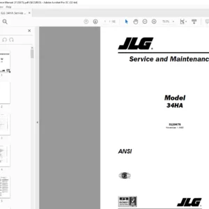 JLG 34HA Service & Maintenance Manual (3120675) - PDF DOWNLOAD