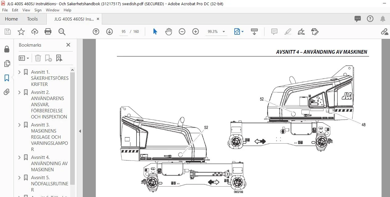 JLG 400S 460SJ Instruktions- Och Sakerhetshandbok (31217517) - PDF DOWNLOAD (swedish) - Image 2