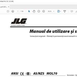 JLG 400S 460SJ PVC 2001 Operation And Safety Manual (31216312) - PDF DOWNLOAD ( romanian)