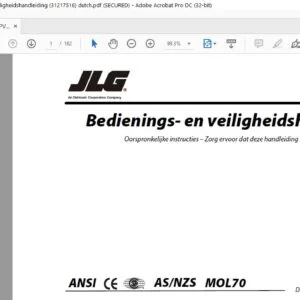 JLG 400S 460SJ PVC 2007 Bedienings- en veiligheidshandleiding  (31217516) - PDF DOWNLOAD  (Dutch )