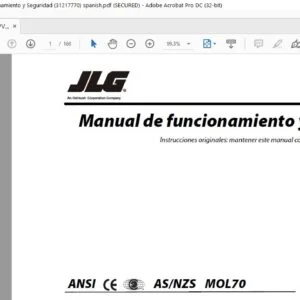 JLG 400S 460SJ PVC 2007 Manual De Funcionamiento y Seguridad (31217770)  - PDF DOWNLOAD  (spanish)