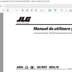 JLG 400S 460SJ PVC 2007 Manual de Utilizare și siguranță (31218166) - PDF DOWNLOAD  romanian
