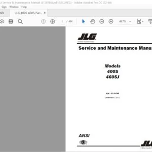 JLG 400S 460SJ Service & Maintenance Manual (3120788) - PDF DOWNLOAD