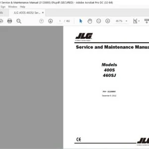 JLG 400S 460SJ Service & Maintenance Manual (3120895) - PDF DOWNLOAD  EN