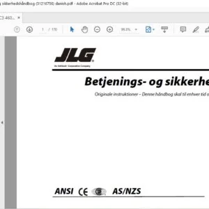 JLG 400S HC3 450SJ HC3 Operation & Safety Manual (31216756)  - PDF DOWNLOAD (Danish)