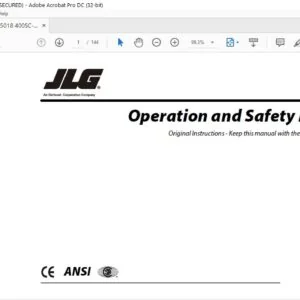 JLG 400SC 460SJC PVC 2001 Operation & Safety Manual (31215018)  - PDF DOWNLOAD