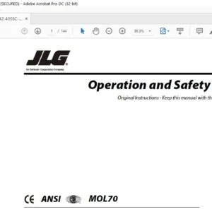 JLG 400SC 460SJC PVC 2007 Operation & Safety Manual (31217145) - PDF DOWNLOAD En