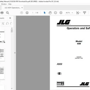 JLG 40H Operators & Safety Manual (3120239)  - PDF Download En