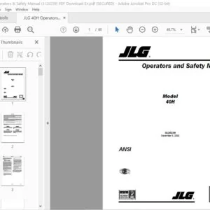 JLG 40H Operators & Safety Manual (3120239) PDF- Download En