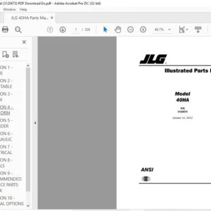 JLG 40HA Parts Manual (3120673)  - PDF Download En
