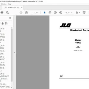 JLG 40HA Parts Manual (3120805)  - PDF Download (Eng)