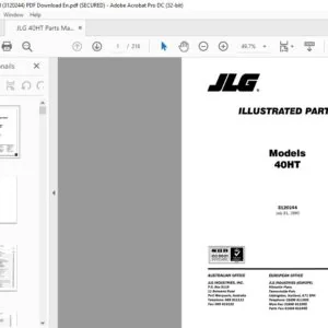 JLG 40HT Parts Manual (3120244)  - PDF Download En