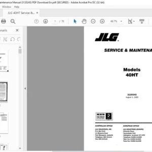 JLG 40HT Service & Maintenance Manual (3120243) -  PDF Download En