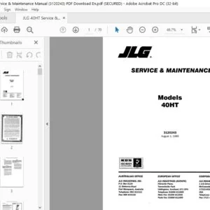 JLG 40HT Service & Maintenance Manual (3120243) PDF Download En