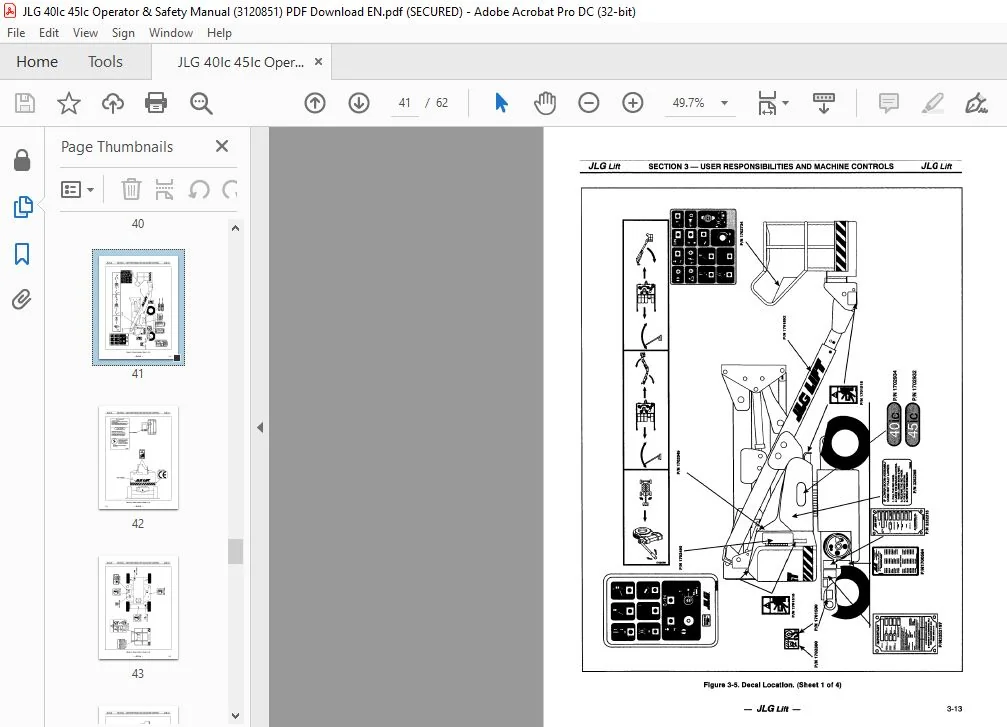 JLG 40Ic 45Ic Operator & Safety Manual (3120851) - PDF Download (ENG) - Image 2