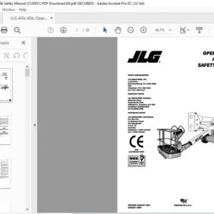 JLG 40Ic 45Ic Operator & Safety Manual (3120851)  -  PDF Download (ENG)