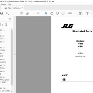 JLG 40Ic 45Ic Parts Manual (3120735)  - PDF Download (ENG)