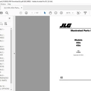 JLG 40Ic 45Ic Parts Manual (3120853)  - PDF Download (Eng)