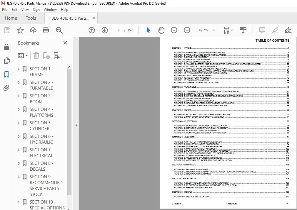 JLG 40Ic 45Ic Parts Manual (3120853) - PDF Download (Eng) - Image 3