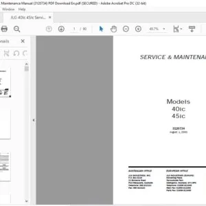 JLG 40Ic 45Ic Service & Maintenance Manual (3120734) - PDF Download