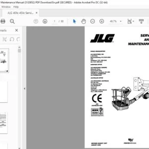 JLG 40Ic 45Ic Service & Maintenance Manual (3120852)  - PDF Download En