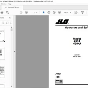 JLG 450A 450AJ Operators & Safety Manual (3120748)  - PDF DOWNLOAD (Eng)