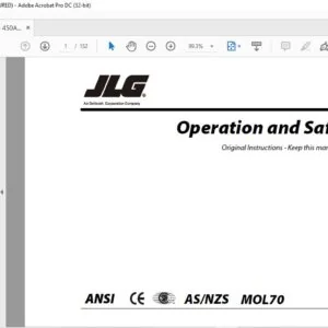 JLG 450A 450AJ PVC 2001 Operation & Safety Manual (31215021)  - PDF DOWNLOAD (English)