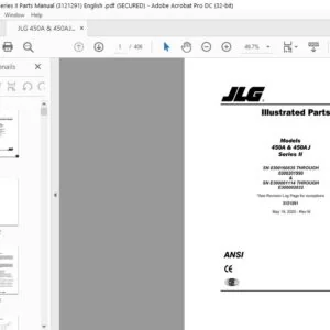 JLG 450A & 450AJ Series II Parts Manual (3121291) - PDF DOWNLOAD English