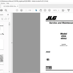 JLG 450A 450AJ Service & Maintenance Manual (3120749) - PDF DOWNLOAD  (ENG)