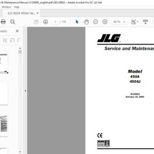 JLG 450A 450AJ Service & Maintenance Manual (3120870) - PDF DOWNLOAD
