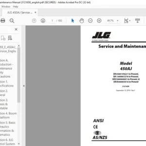 JLG 450AJ Service & Maintenance Manual (3121659) - PDF DOWNLOAD