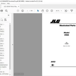 JLG 45HA Parts Manual (3120626) - PDF Download En