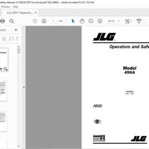 JLG 45HT Operators & Safety Manual (3120624) -  PDF Download