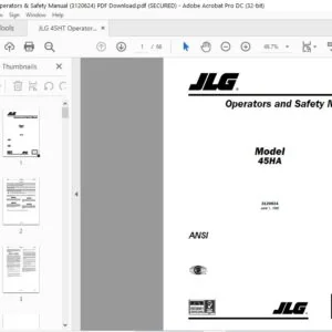 JLG 45HT Operators & Safety Manual (3120624) PDF Download