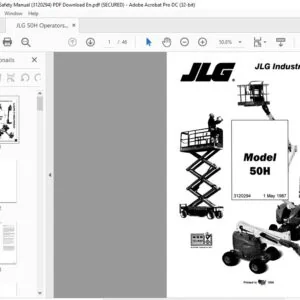 JLG 50H Operators & Safety Manual (3120294) -  PDF Download