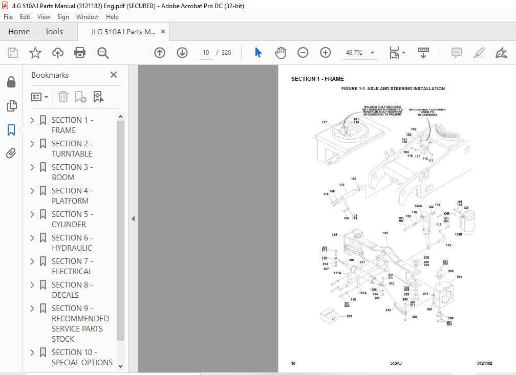 JLG 510AJ Parts Manual (3121182) - PDF DOWNLOAD (Eng) - HeyDownloads ...