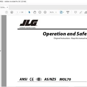 JLG 520AJ PVC 2001 Operation & Safety Manual (31215024)- PDF DOWNLOAD
