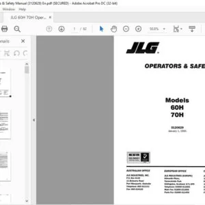 JLG 60H 70H Operators & Safety Manual (3120629)  - PDF DOWNLOAD (Eng)