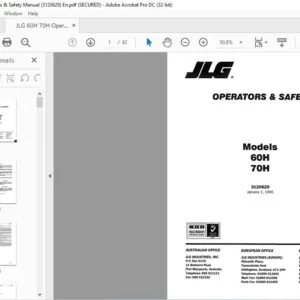 JLG 60H 70H Operators & Safety Manual (3120629) - PDF DOWNLOAD