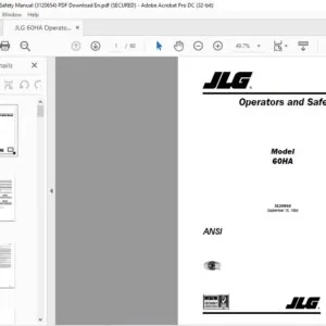 JLG 60HA Operators & Safety Manual (3120654) - PDF Download  (Eng)