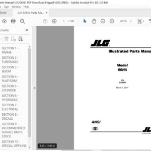 JLG 60HA Parts Manual (3120656) PDF- Download Eng