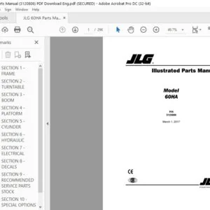 JLG 60HA Parts Manual (3120806) PDF- Download Eng