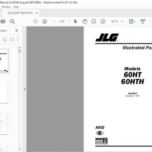 JLG 60HT 60HTH Parts Manual (3120258)  - PDF DOWNLOAD (Eng)