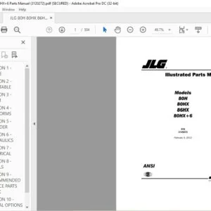 JLG 80H 80HX 86HX 80HX+6 Parts Manual (3120272) - PDF DOWNLOAD (Eng)