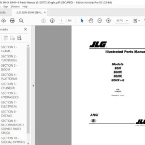 JLG 80H 80HX 86HX 80HX+6 Parts Manual (3120272)-PDF DOWNLOAD English