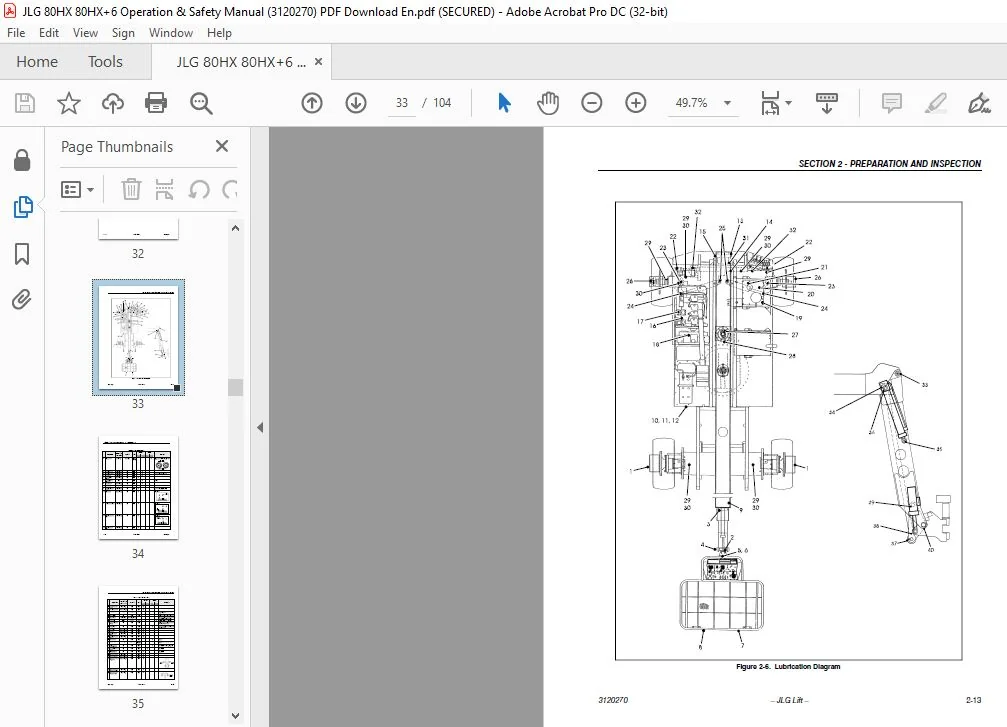 JLG 80HX 80HX+6 Operation & Safety Manual (3120270) - PDF Download (Eng) - Image 3