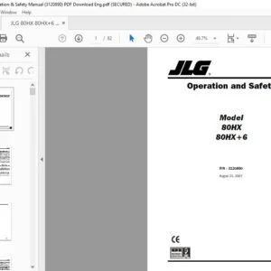 JLG 80HX 80HX+6 Operation & Safety Manual (3120890)  - PDF Download (ENG)